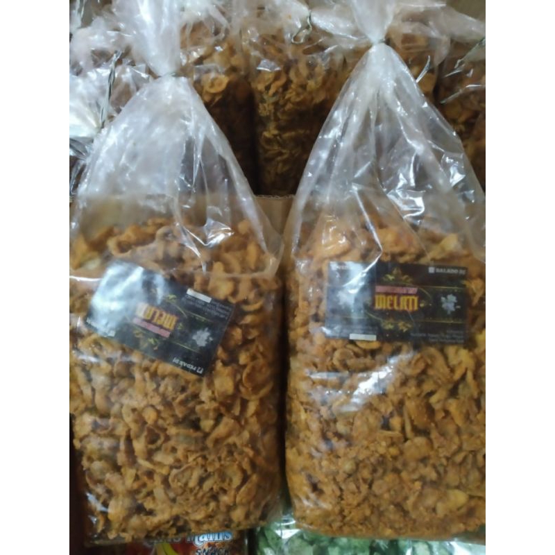 

Keripik kulit ayam pedas melati 1ball