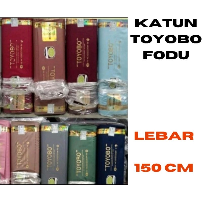 (0,5) Bahan baju meteran Kain Katun Toyobo FODU Premium  original  SUPER Grade A  polos murah