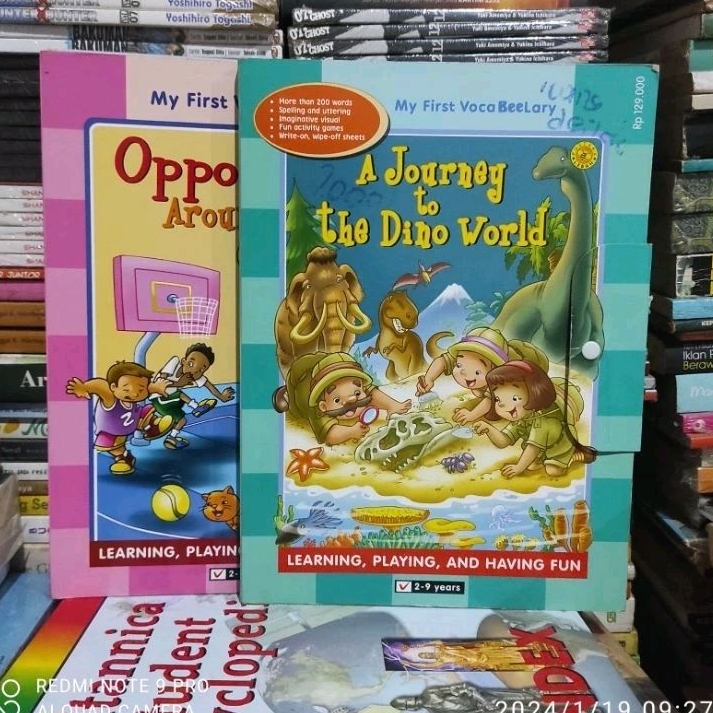 Buku Original My First Voca BeeLary A Journey to the Dino World dan Opposites Around Us Paket 2 Pcs 