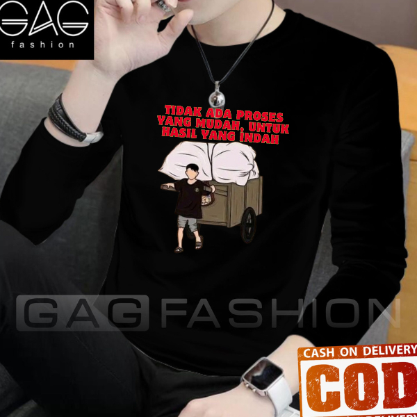 Kaos Distro Lengan Panjang Kata Kata Bijak 03 Untuk Pria Dan Wanita/Kaos Distro Lengan Panjang