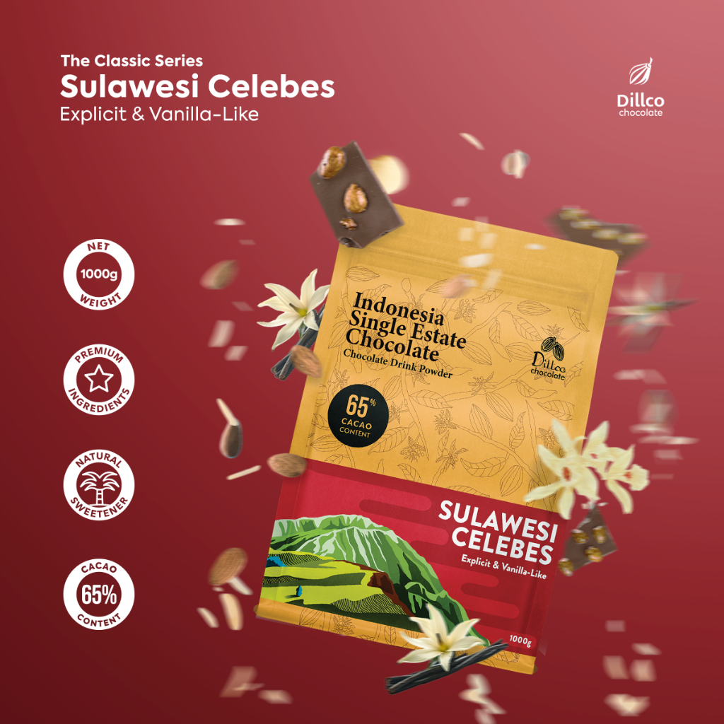 

DILLCO CHOCOLATE - Single-Estate Chocolate Sulawesi Celebes Classic Series 1 Kilogram