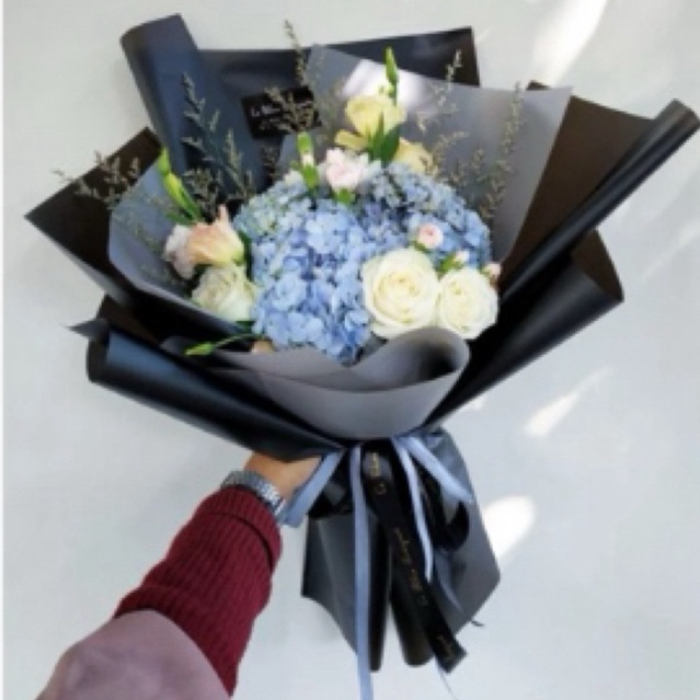 

[PACK isi20] Flower Wrapping Paper Cellophane Solid One Color