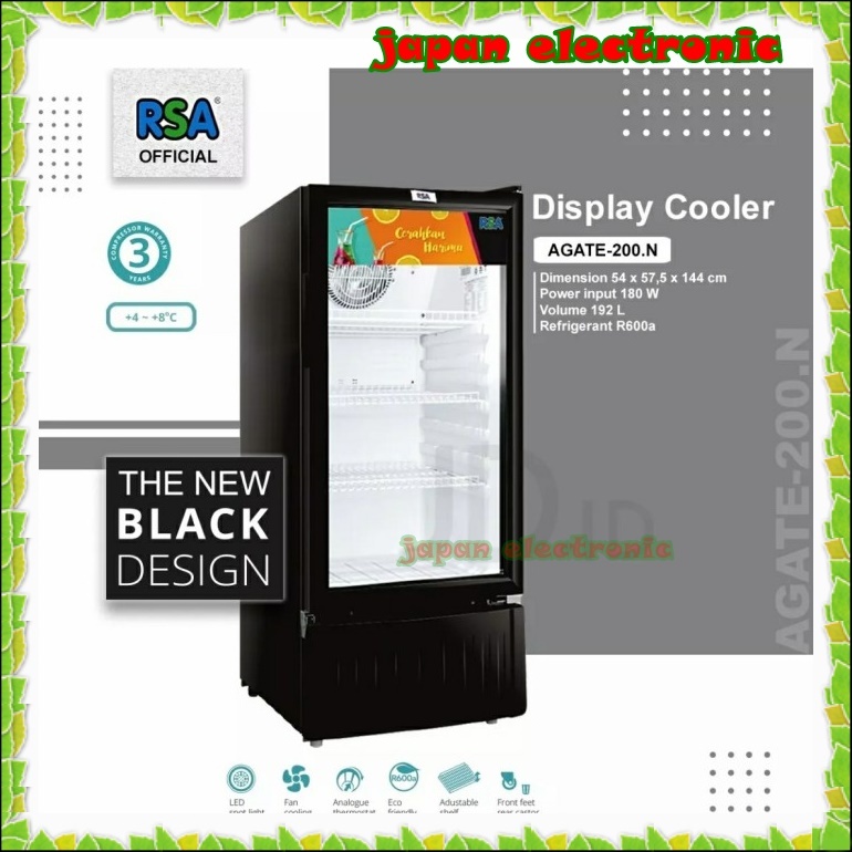 Promo RSA Showcase  Agate - 200L murah garansi resmi