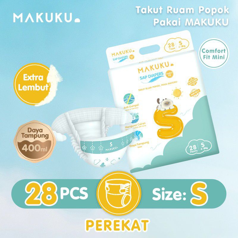 Makuku Pampers Comfort Fit Mini Tape S 28
