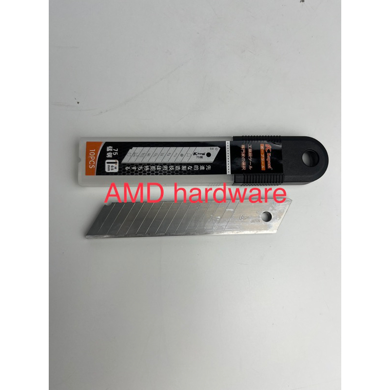 

ISI PISAU CUTTER SET isi 10 pcs MATA SPARE BLADES TAJAM MURAH ORIGINAL KAPUSI JAPAN Pemotong Kertas cut ter