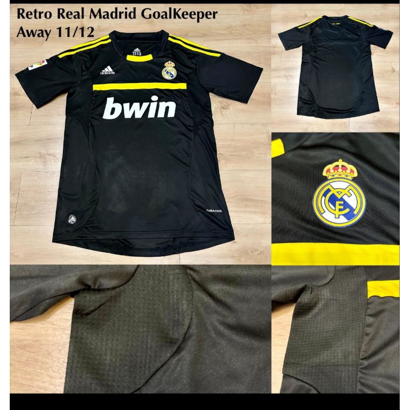 Jersey Bola Retro Grade AAA Real Madrid GK Kiper Away Hitam 2011/2012 Season 11-12