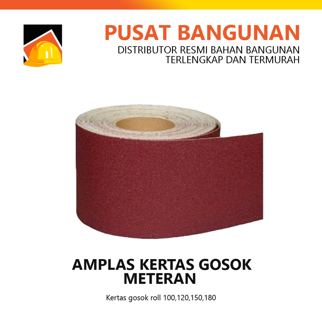 AMPLAS KERTAS GOSOK 100,120,150,180 HARGA PERMETER