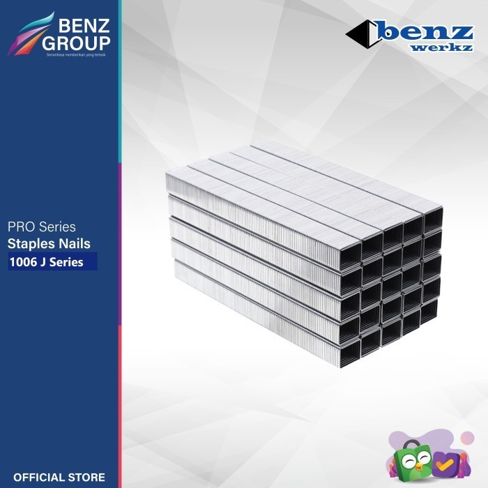 

Isi Staples Tembak 1008J 8 mm / Staples Nail 5000 Pcs Benz Werkz