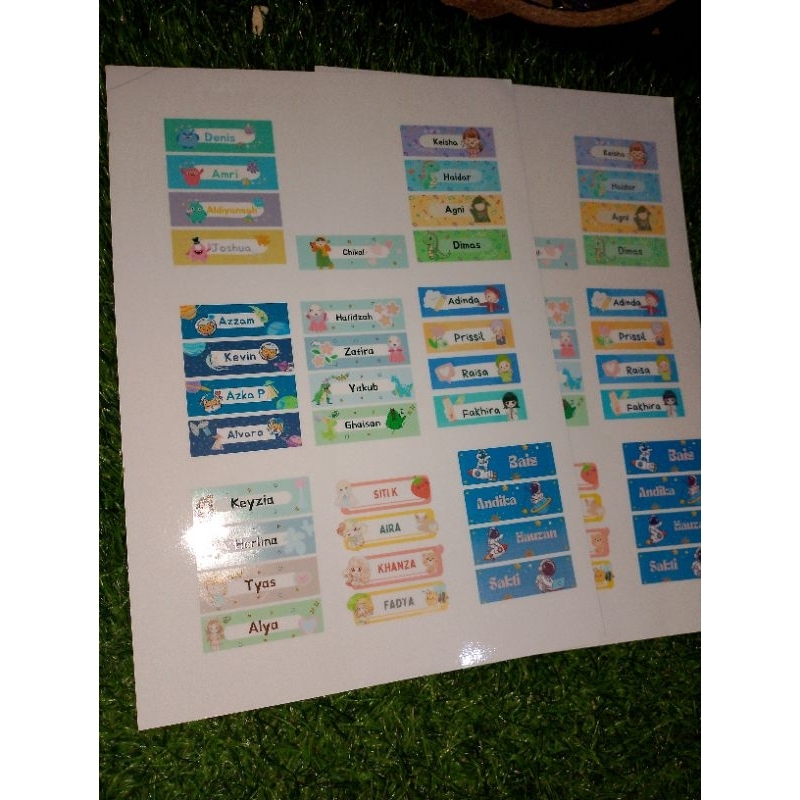 

label nama custom ukuran dan desain