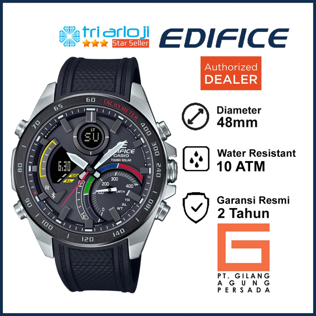 Casio EDIFICE ECB-900MP-1ADF Jam Tangan Pria Bluetooth ECB-900MP-1A ECB-900MP-1 ECB900MP1A ECB900MP