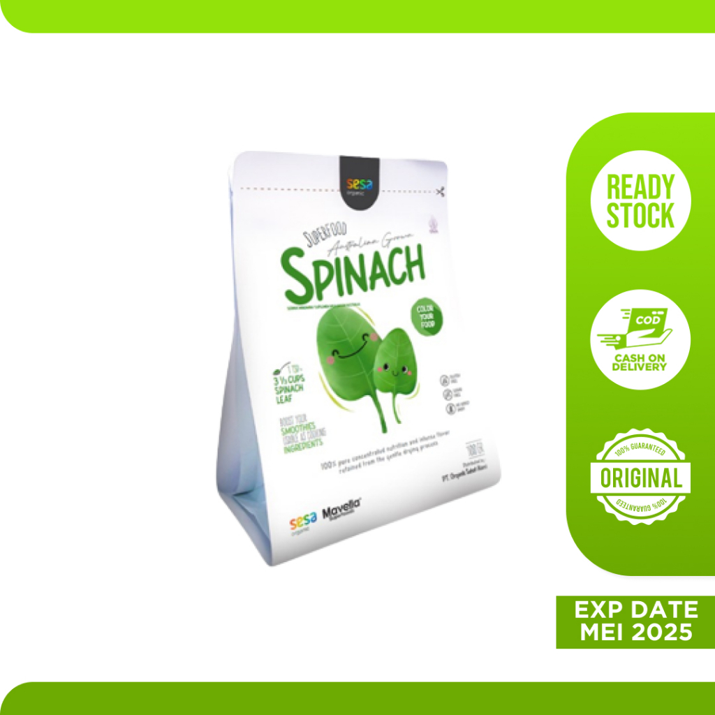 

Superfood Mavella Spinach Powder 100g - Superfoods Minuman Tinggi Serat Antioksidan