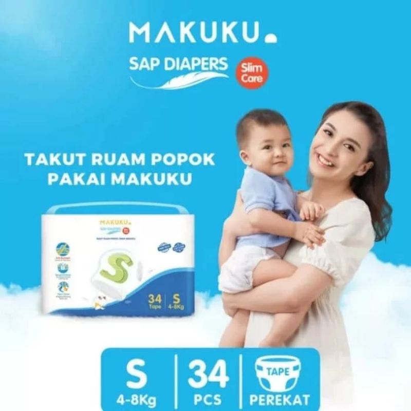 Makuku Pampers Slim Care Tape Size S 34
