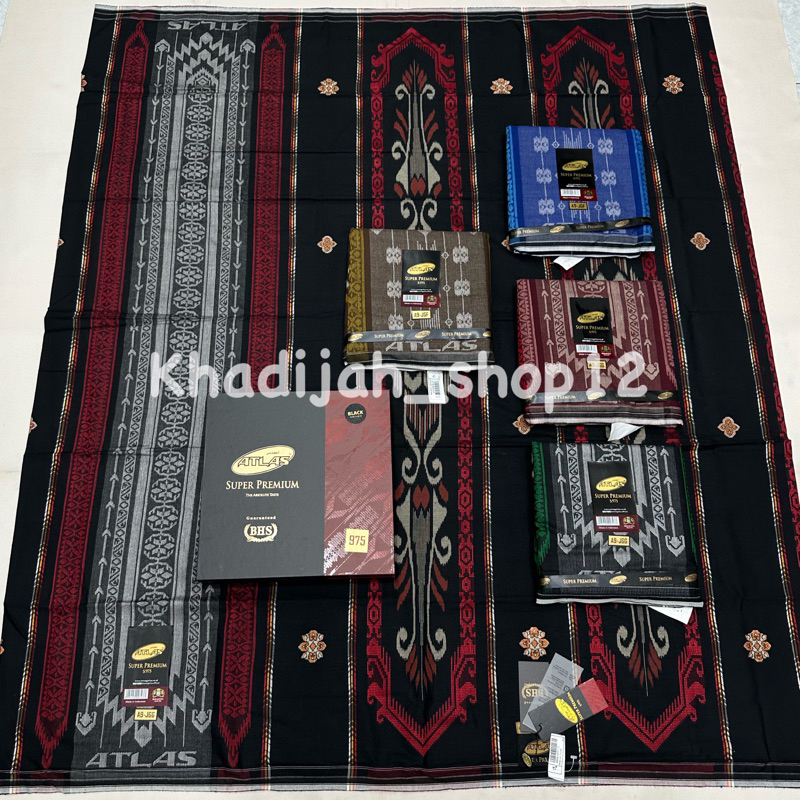 SARUNG ATLAS HITAM SUPER PREMIUM MODEL BHS SUTRA SARUNG ATLAS MURAH ORI BUSANA MUSLIM PRIA