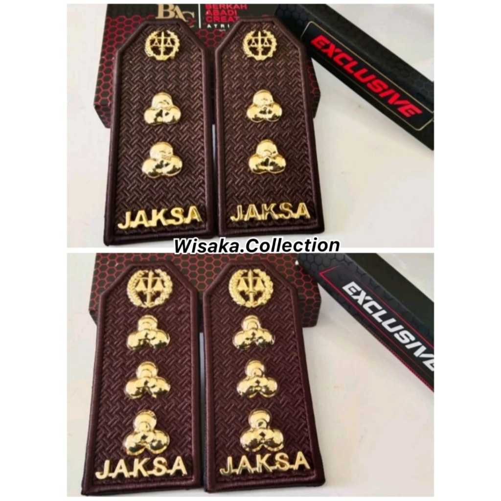 Pangkat Bordir kombinasi Logam Akrilik BAC - Atribut Seragam PDU Kejaksaan RI Jaksa Gol. 4A dan 4B |