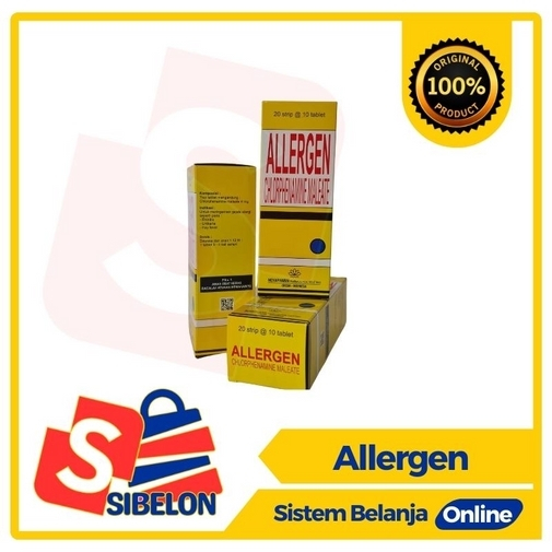ALLERGEN Tablet - BOX isi 200 Tablet (Obat pilek, bersin-bersin, mata berair, gatal pada mata, hidun