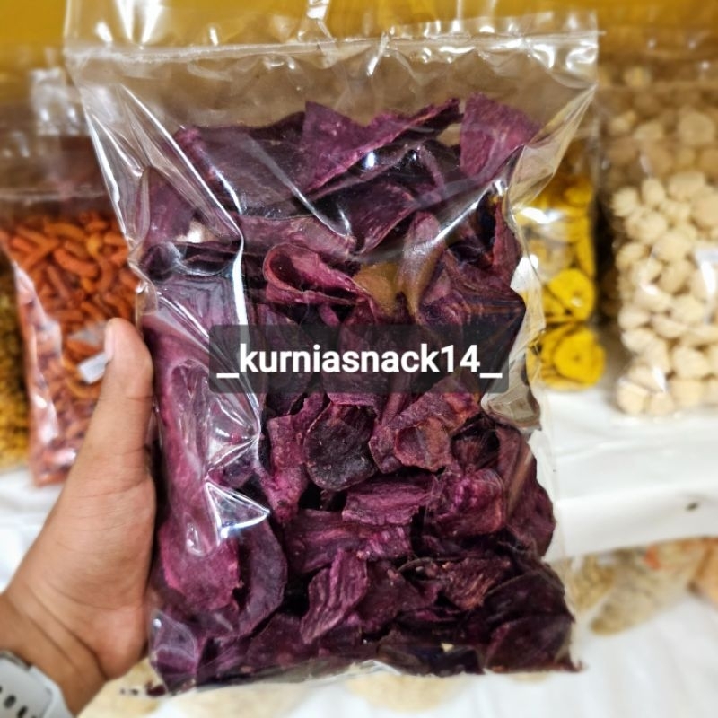 

KERIPIK UBI UNGU 250gr | MAKANAN RINGAN I CAMILAN MURAH