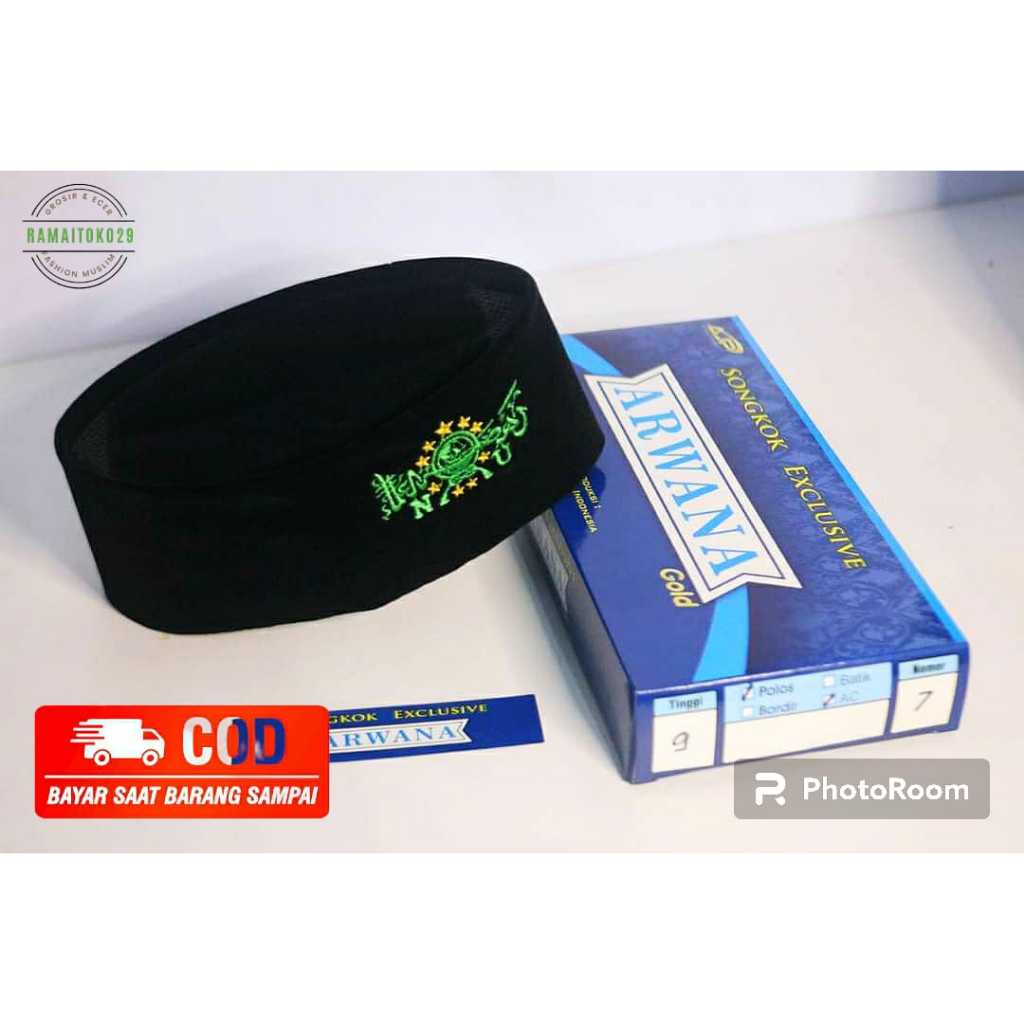 PECI bordir Nu,  Songkok Nu Hijau, Peci Nu bahan halus