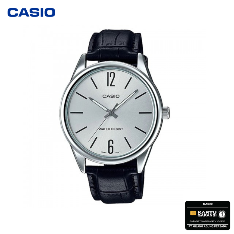 JAM TANGAN PRIA CASIO MTP-V005L-7B ORIGINAL - MTPV005L HITAM CASIO ORIGINAL