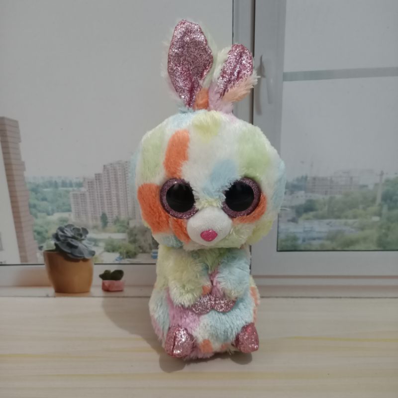 Boneka Kelinci/Ester Bunny Glitter TY Beanie Boss Bloomy original