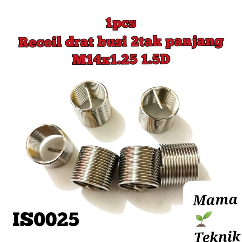 1pcs Recoil m14x1.25 1.5D recoil busi motor 2tak drat busi panjang