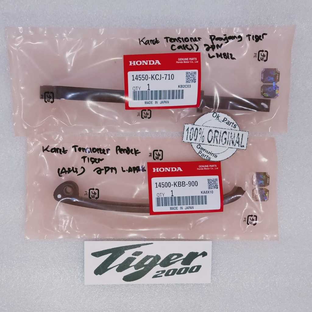 14500 KBB 900 14550 KCJ 710 Lidah Karet Tensioner Set Tensioner Guide Cam Chain Asli Tiger Original 