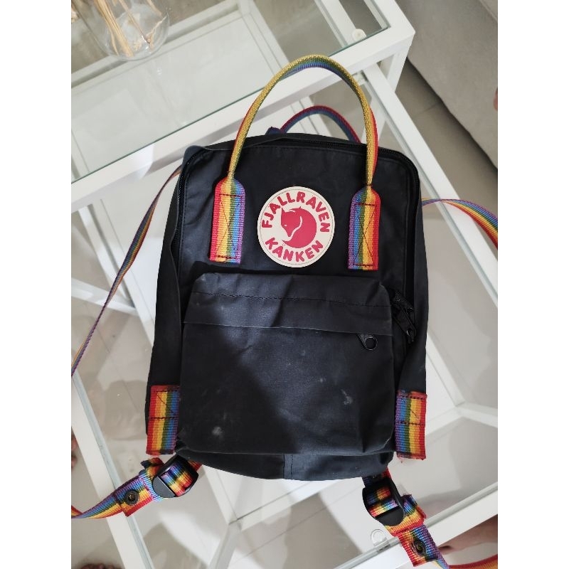 preloved fjallraven kanken mini rainbow