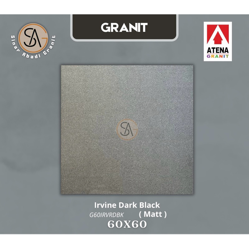 granit 60x60 atena irvine dark black matt ( G60IRV