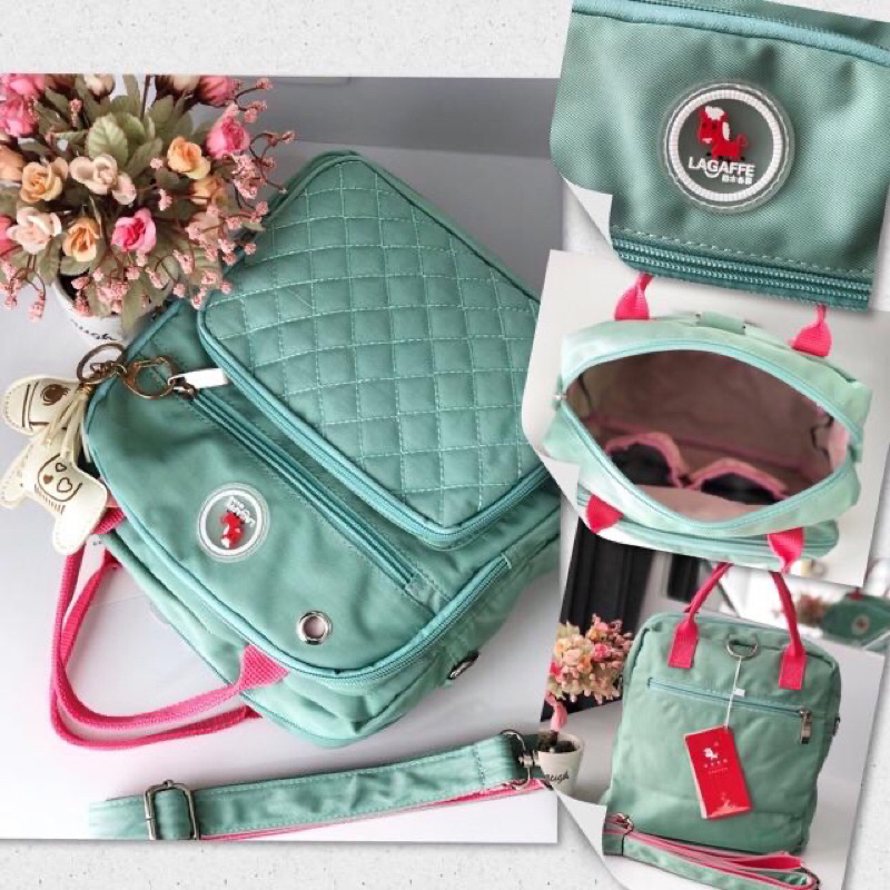 [COD] Preloved Tas Bayi Mini Multifungsi / Diaper Bag Lagaffe Mini warna Tosca