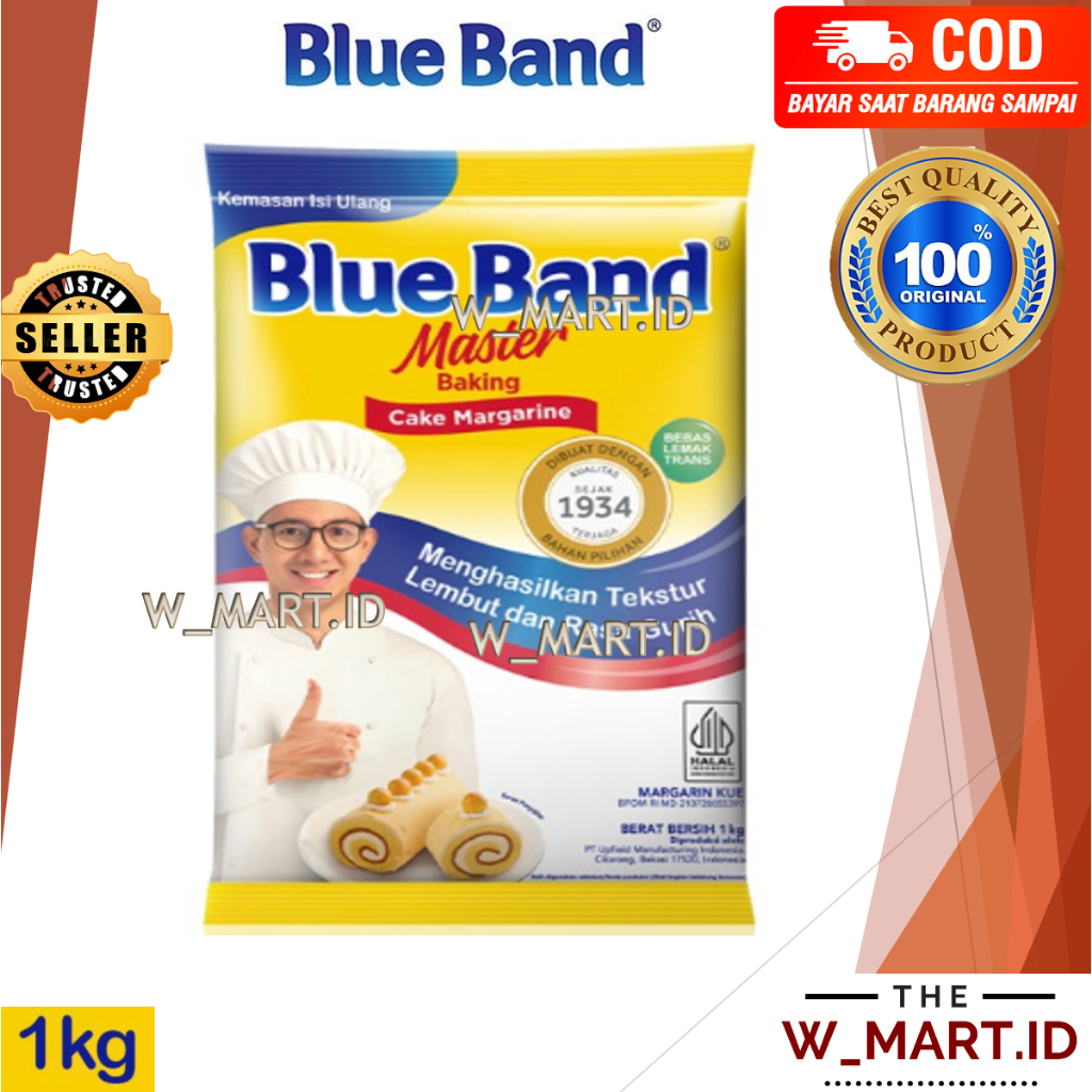 

BLUE BAND MASTER PILLOW CAKE MARGARIN MENTEGA BUTTER MARGARINE BLUEBAND 1 KG