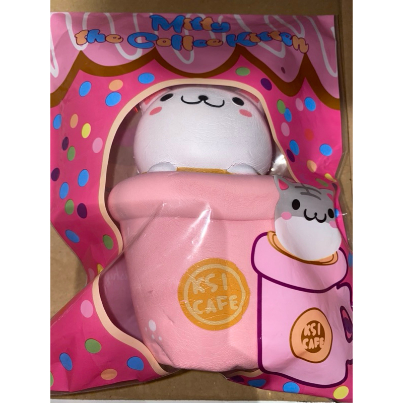 [FLASH SALE SQUISHY] MITTY THE COFFEE KITTEN BY KSI CAFE (LICENSED AND RARE)
