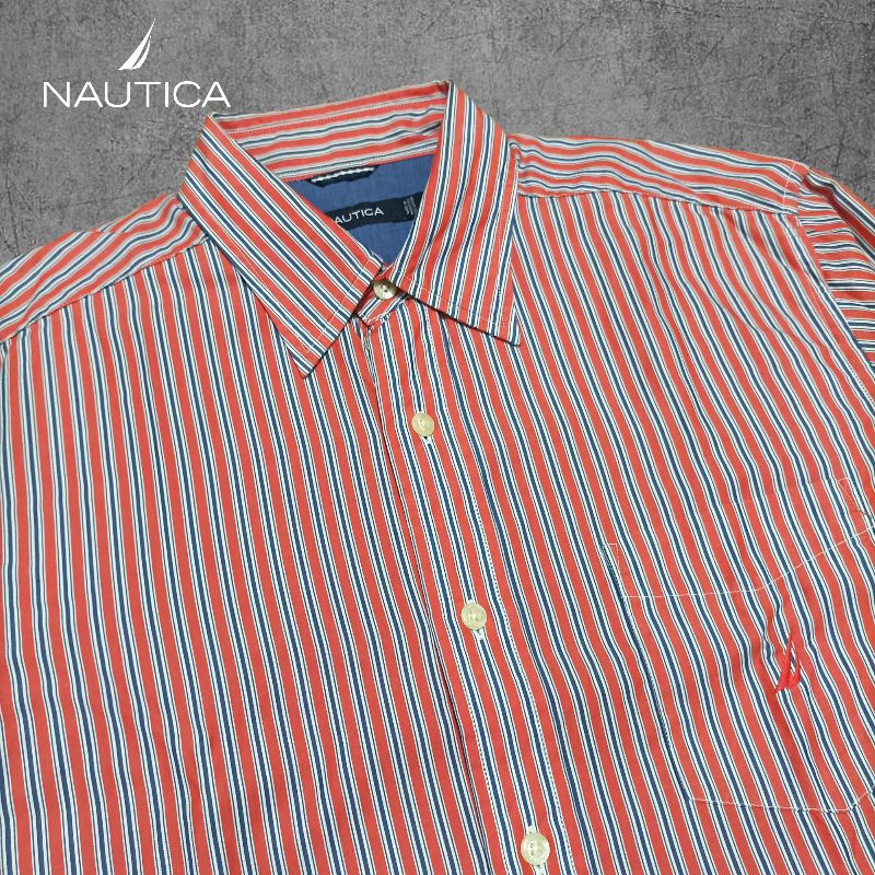 kemeja katun salur NAUTICA original
