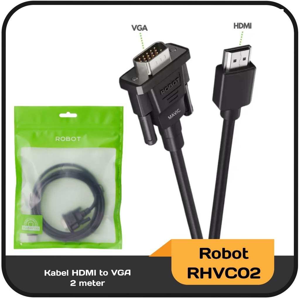KABEL HDMI TO VGA ROBOT 2M RHVC02