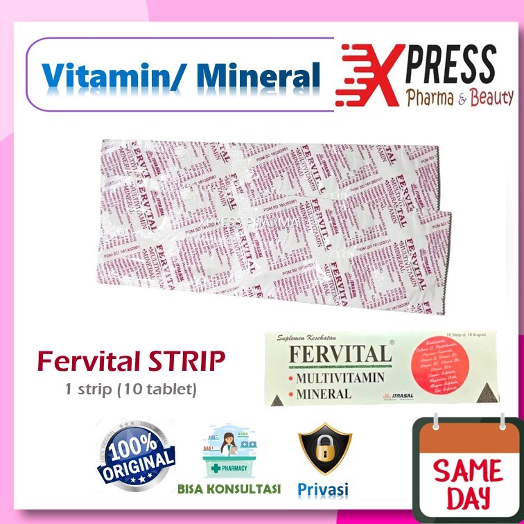 XPRESS  Fervital STRIP Vitamin Mineral Ferfital Verfital Vervital Fervita Tablet Zet