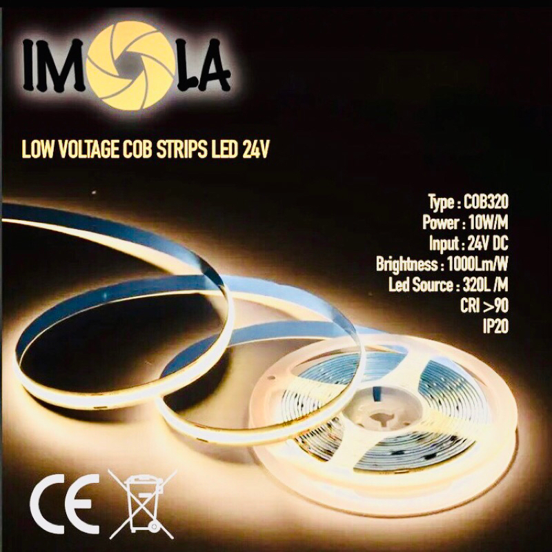 Lampu Led strip cob 320L 24V/imola lampu strip led cob 24V