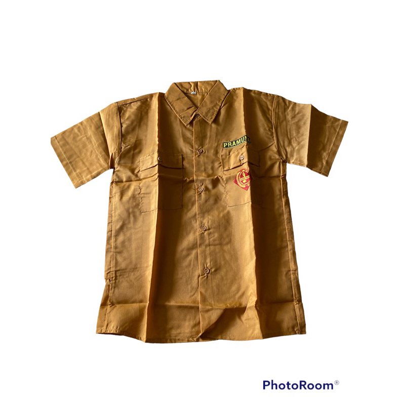seragam smp pramuka, seragam coklat, seragam sekolah