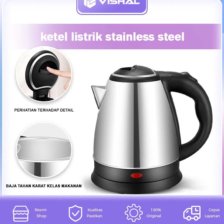 NSE VISHAL Teko Listrik 2L  Teko Elektrik  Pemanas Air Pembuat Kopi Teh VS181  Murah