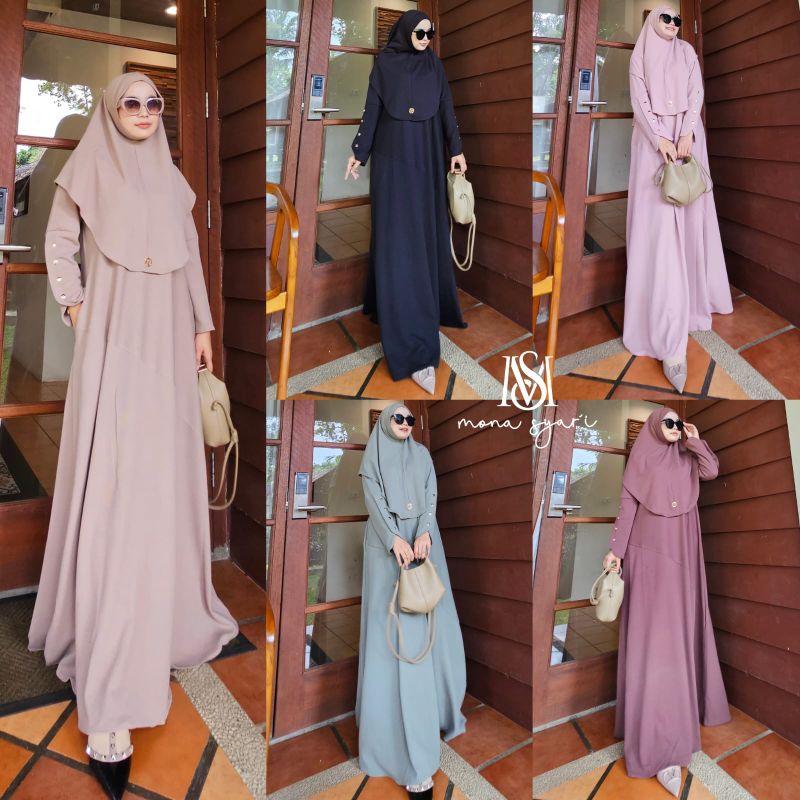 New Collection Hijrah knit set Mona Syar'i by M.E, real pic & 100% original.
