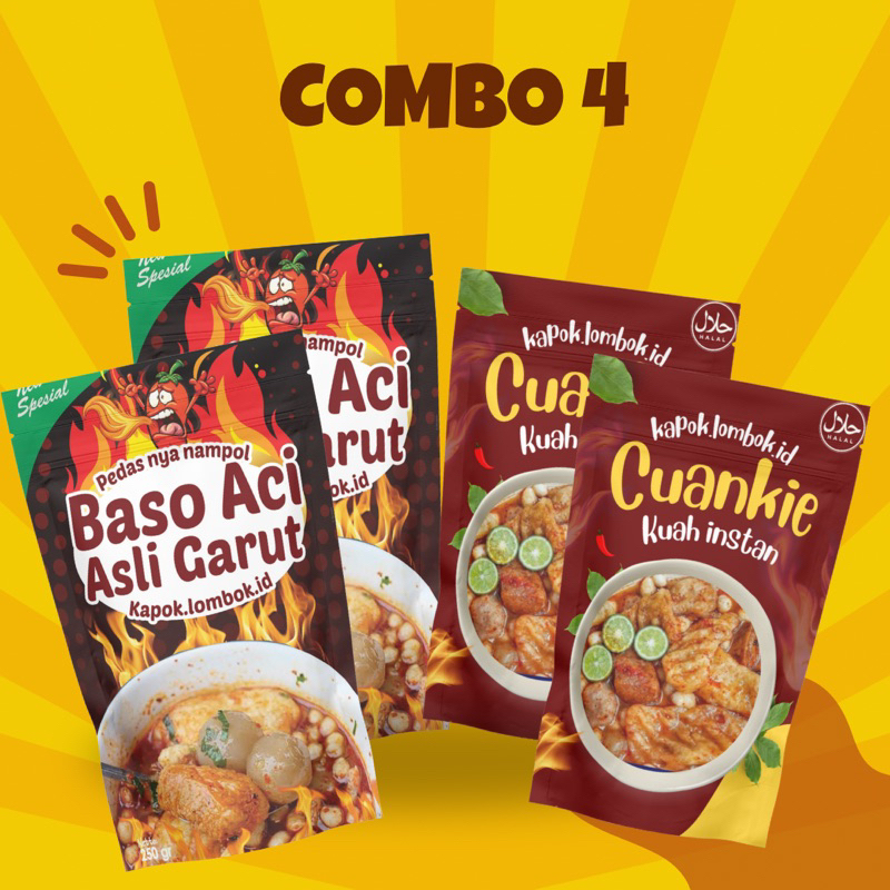 

combo bakso aci dan cuanki instan ber 4