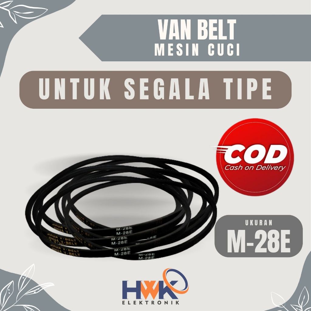 VAN BELT MESIN CUCI SEMUA TIPE / VAN BELT  M-28 / FAN BELT M-28 / VANBELT M-28