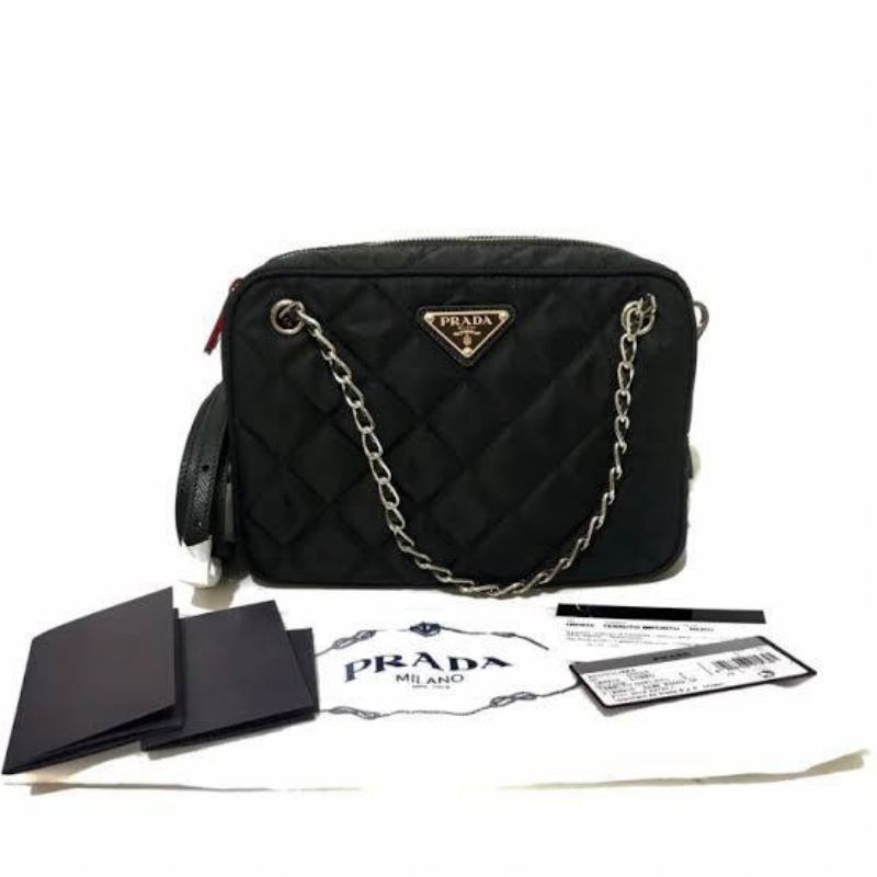 Tas Ori Prada Waist Bag Hitam NEW