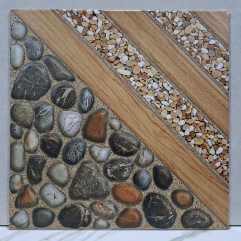 Keramik Lantai Kasar Carport 40x40 CASCADE BEIGE Mulia