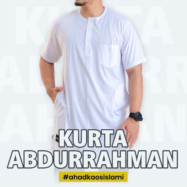 Baju Muslim Pria | Kaos Kurta Abdurrahman | Kaos Polos