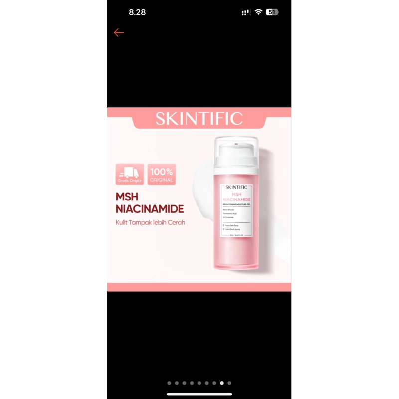 skintific moisturizer pink biru 80gr
