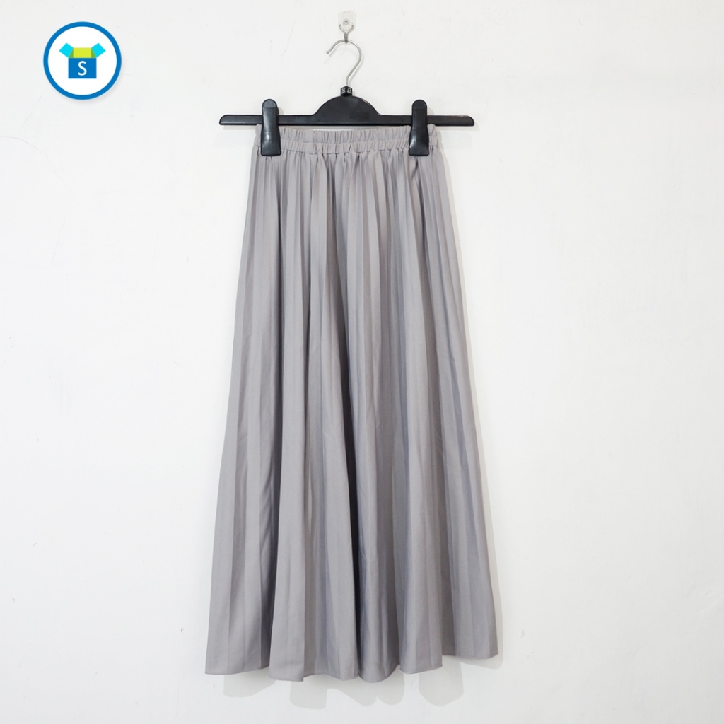 ROK PLISKET CANTIK ANAK PEREMPUAN GREY