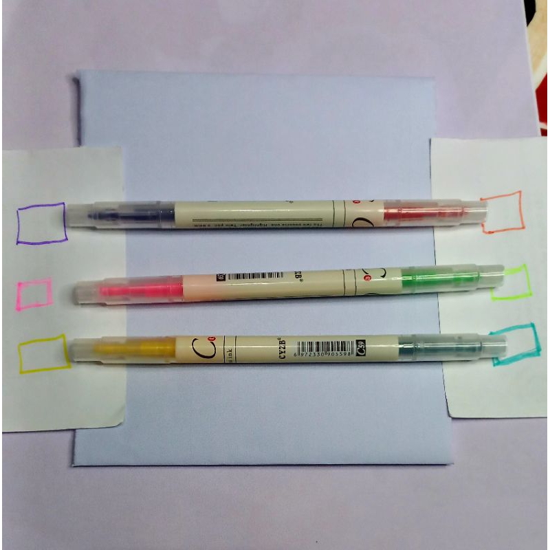 

highlighter warna warni 2 in 1