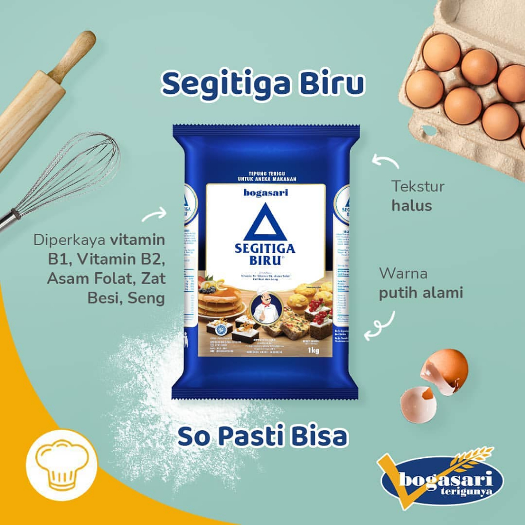 

Tepung terigu Segitiga Biru Premium 1kg