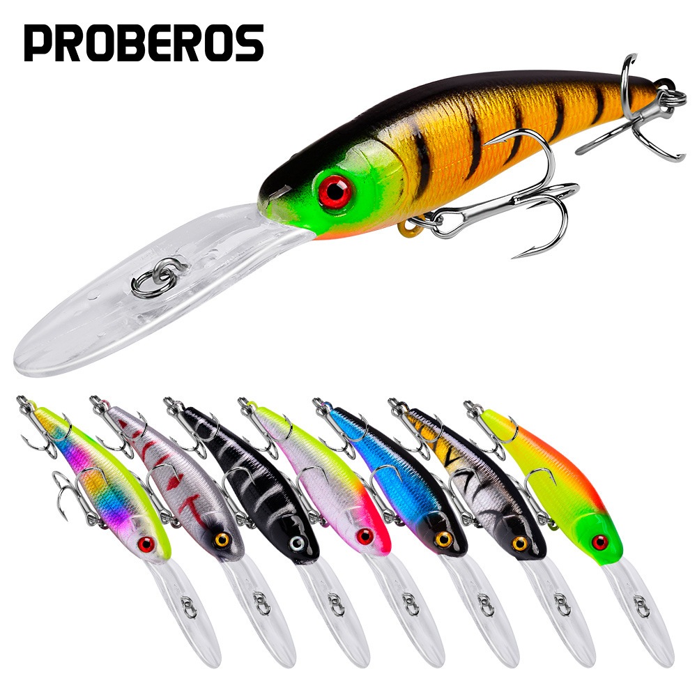Umpan Pancing Minnow Sinking Casting Minow Lure  Hampala Toman Gabus Proberos  Treable Hook Lidah Pa