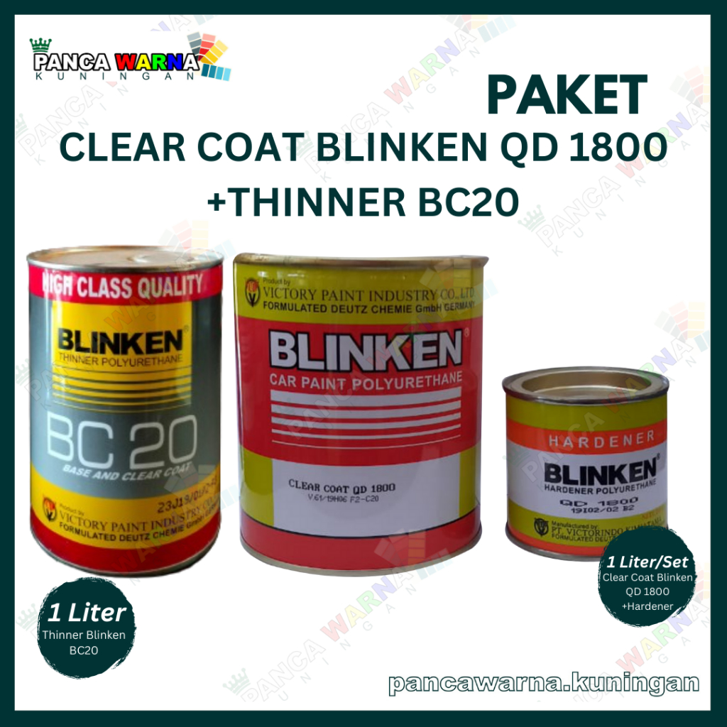 PAKET CLEAR COAT BLINKEN QD 1800 + THINNER BLINKEN BC20