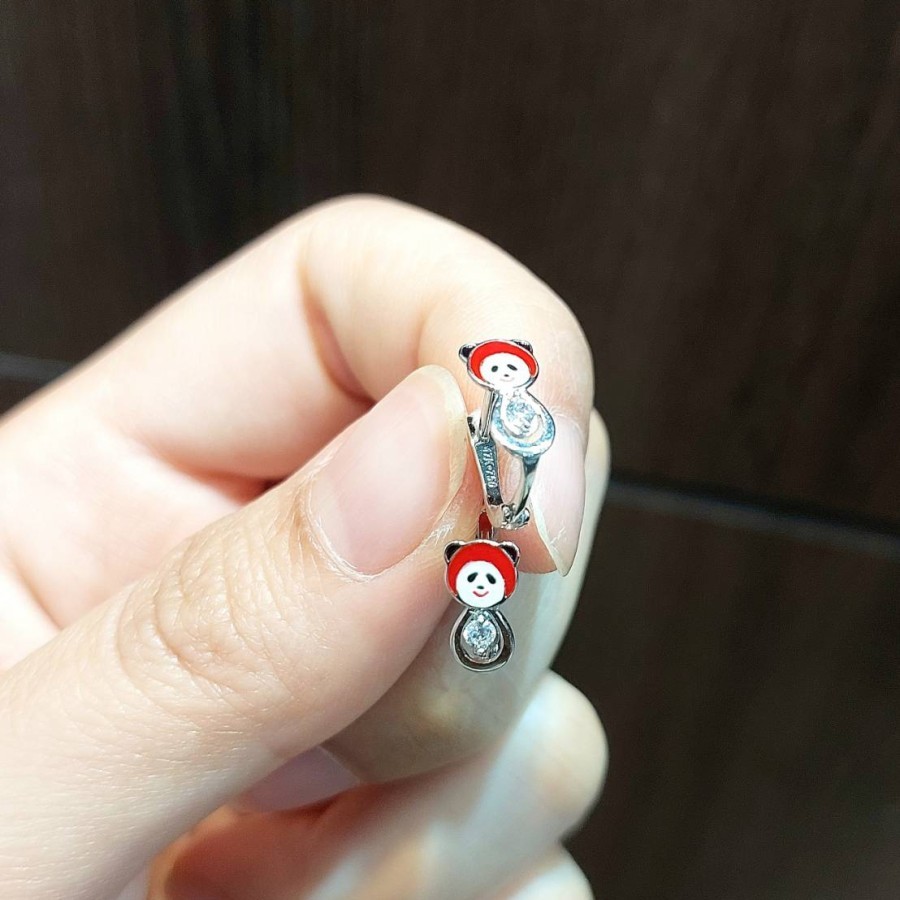 Anting Jepit Anak Emas Putih Kadar 750 17k 1.24 Gram (AH80)