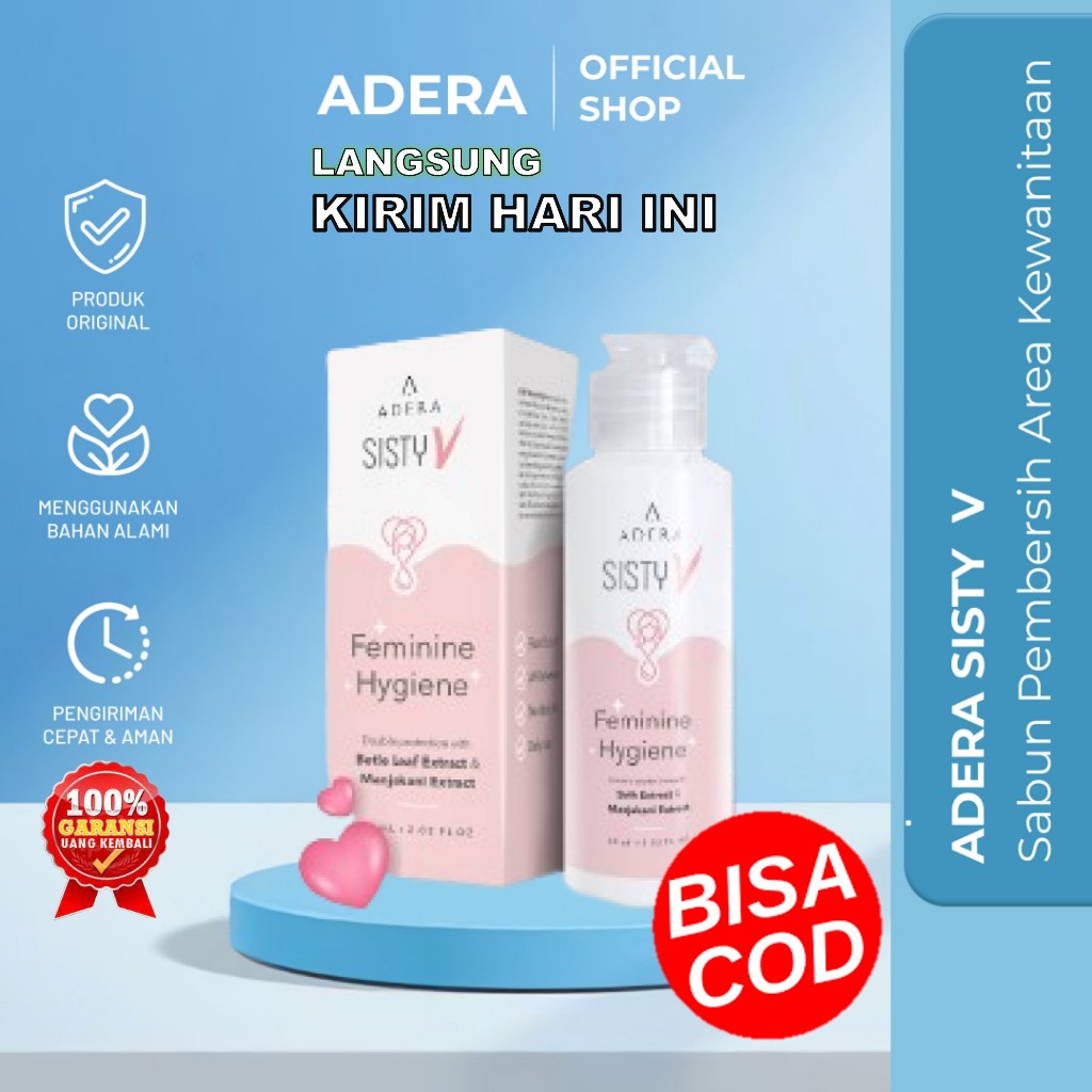 ADERA Sisty V Feminine Hygiene Sabun Pembersih Area Kewanitaan BPOM 100% | Adera Sisty V Adera Femin
